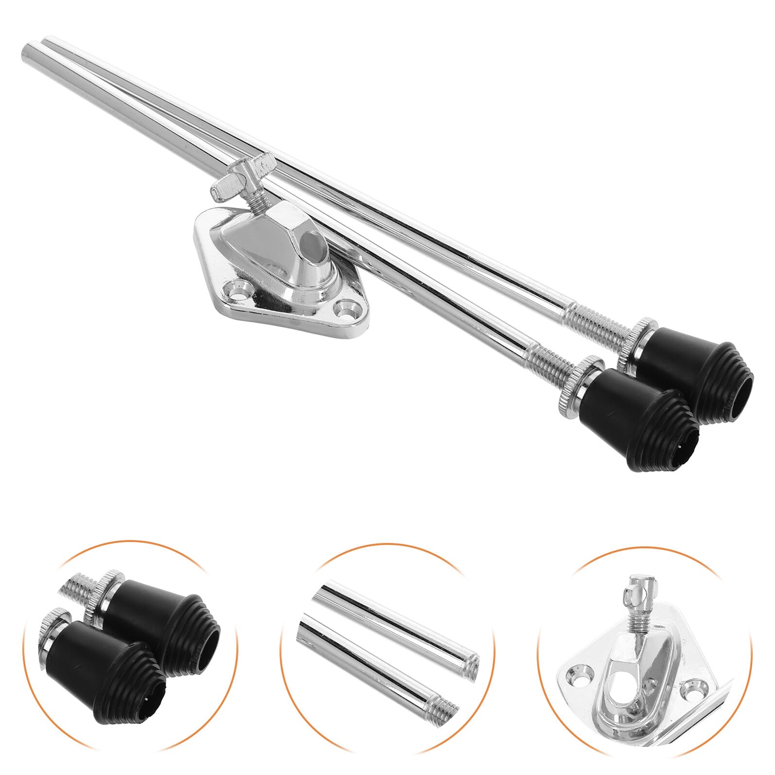 Homoyoyo Gambe per Batteria in Metallo Resistenti Antiscivolo Base Professionale, Supporto Versatile per Grancassa, Set 2 Pezzi per Accessori Percussioni e Parti di Ricambio per Batteria