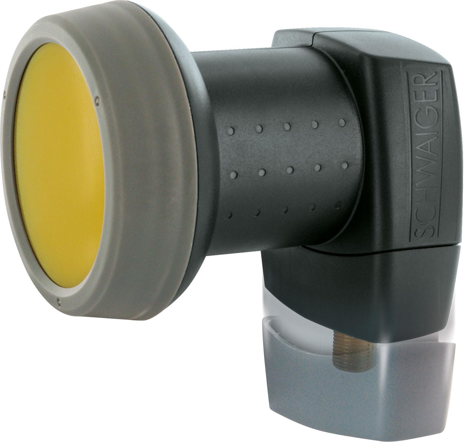SCHWAIGER 319 Single LNB Low Noise Blockconverter Sun Protect Tapa LNB Digital Resistente al Calor Accesorios para Antenas parabólicas protección contra la Intemperie contactos Dorados Antracita