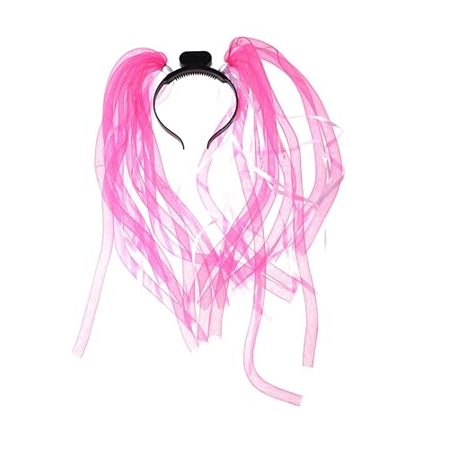 Miniatura 1 de NOLITOY 1 diadema de trenza LED para el cabello, diadema de fideos LED, tocado luminoso intermitente, tocado de novia que brilla en la oscuridad,