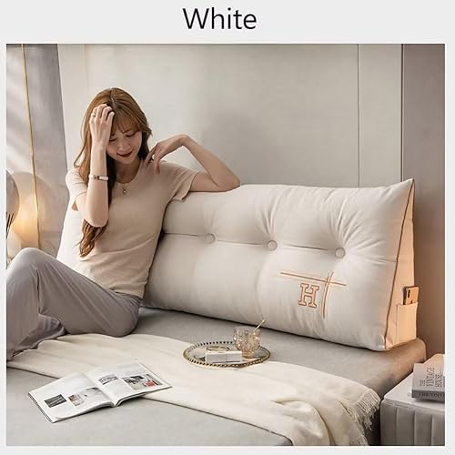 Miniatura 8 de Jaysydd Almohada de cabecera para cama de dormitorio con respaldo grande con funda extraíble