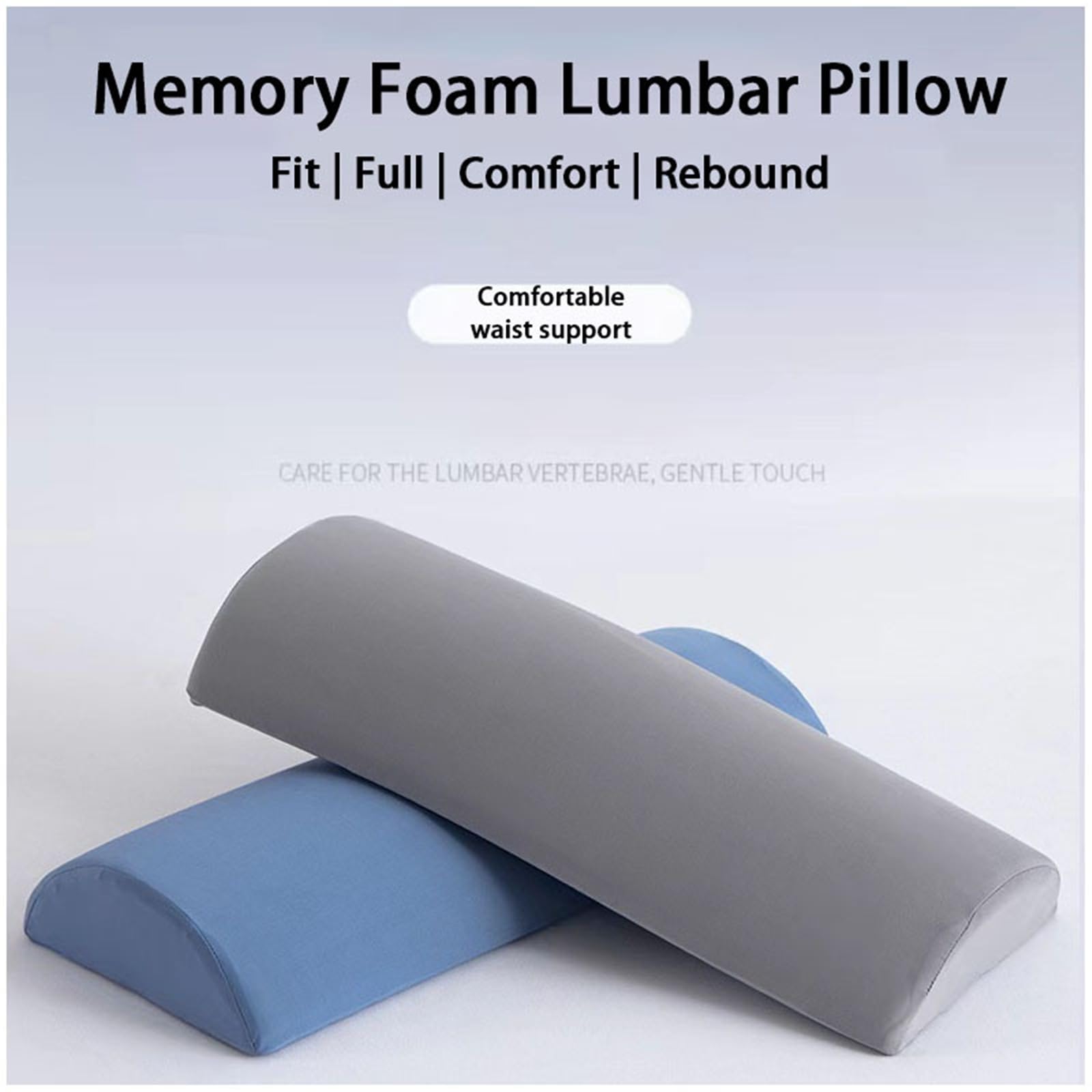 Moon - Almohada para tobillo y rodilla, relleno de espuma viscoelástica para piernas, rodillas, espalda baja, oficina, hogar, viajes (azul oscuro)