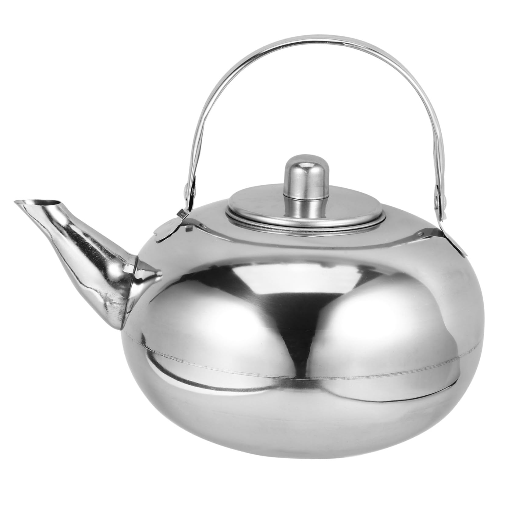 OFFSCH Thick Stainless Steel Thermal Teapot Insulated Kettle for Home and Restaurant Use Vacuum Water Pot for Tea and Beverages Stylish Silver Design