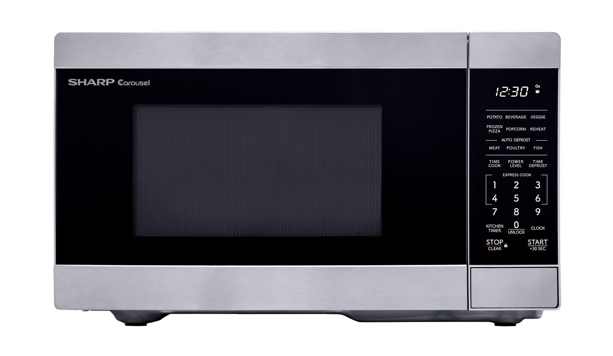 SHARP Countertop Microwave Oven with Removable 10.6" Carousel Turntable, 900 Watt, 0.9 Cubic Feet, Stainless Steel