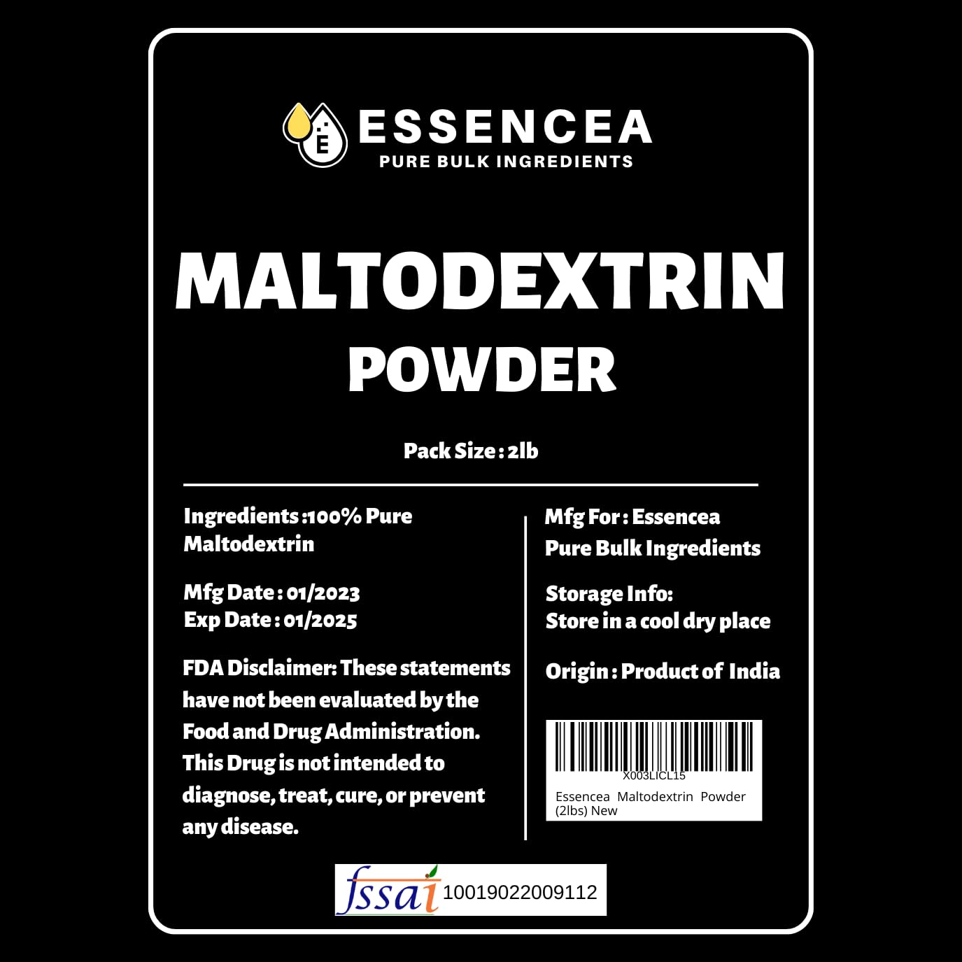 Amazon.com: Essencea Maltodextrin Powder 5lb Pure Bulk Ingredients