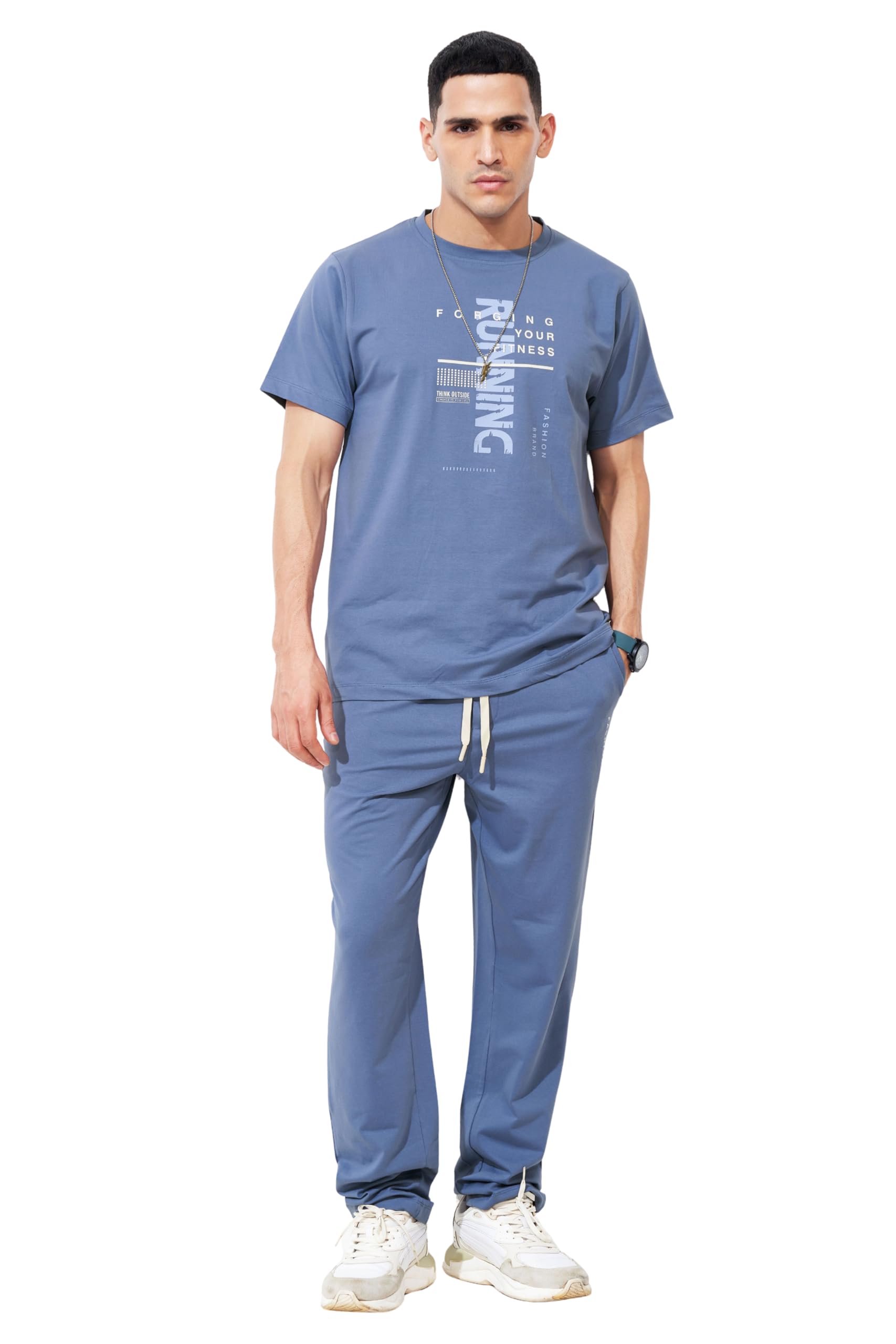 Cotton T-Shirt and Pyjama Set for Men,Night Wear for Men,Co Ord Set 156-image-49