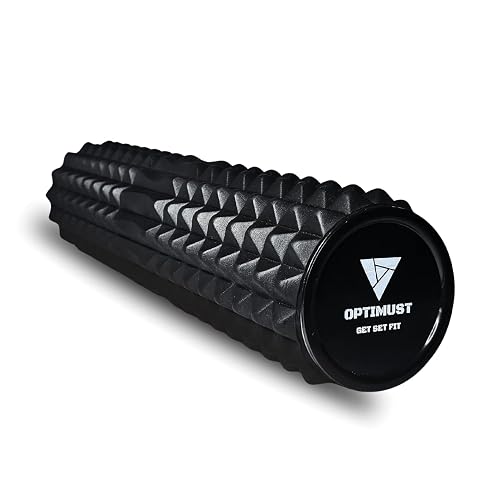 OPTIMUST Foam Roller for Exercise 45 CM | High Density Massage Roller for Body Pain Relief | Back Roller for Back Pain, Deep Tissue Muscle Recovery, Yoga & Gym Workout | Sciatica Pain Relief Massager