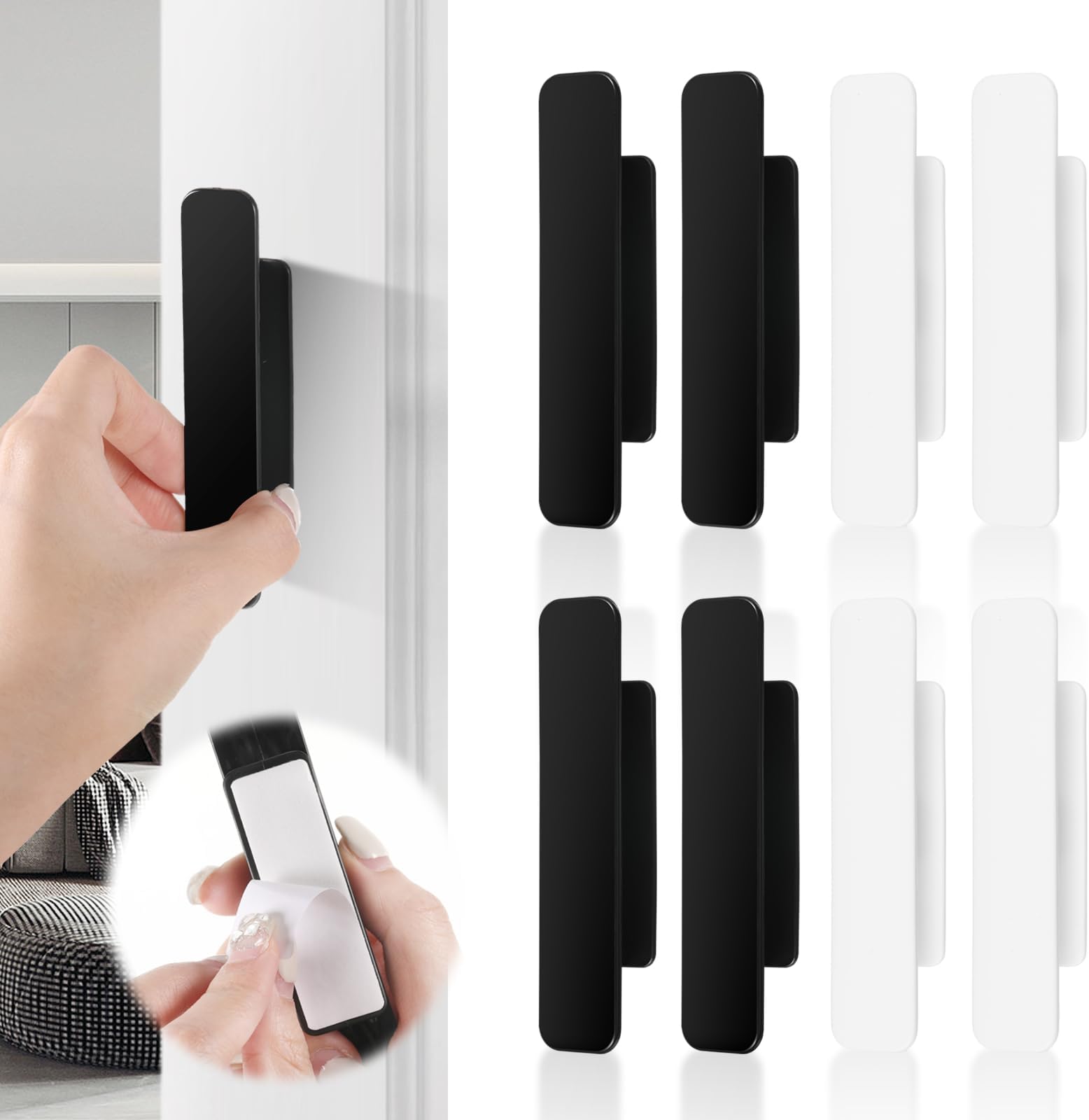 Luxvara 4er Set Klebegriffe Ohne Bohren - Halbmond Griffe Für Schränke & Türen