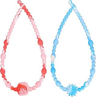 Teething Necklace for Baby, One-Piece Safety Design for Toddler, Chew Necklaces for Sensory Kids Adults with Autism, ADHD, Fidget, Biting, Anxiety