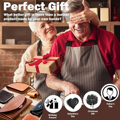 Miniatura 5 de Correa de cuero de 1 pulgada de ancho y 100 pulgadas de largo, tiras de piel sintética de 0.079 pulgadas de grosor, tiras de cuero suave y fuerte,