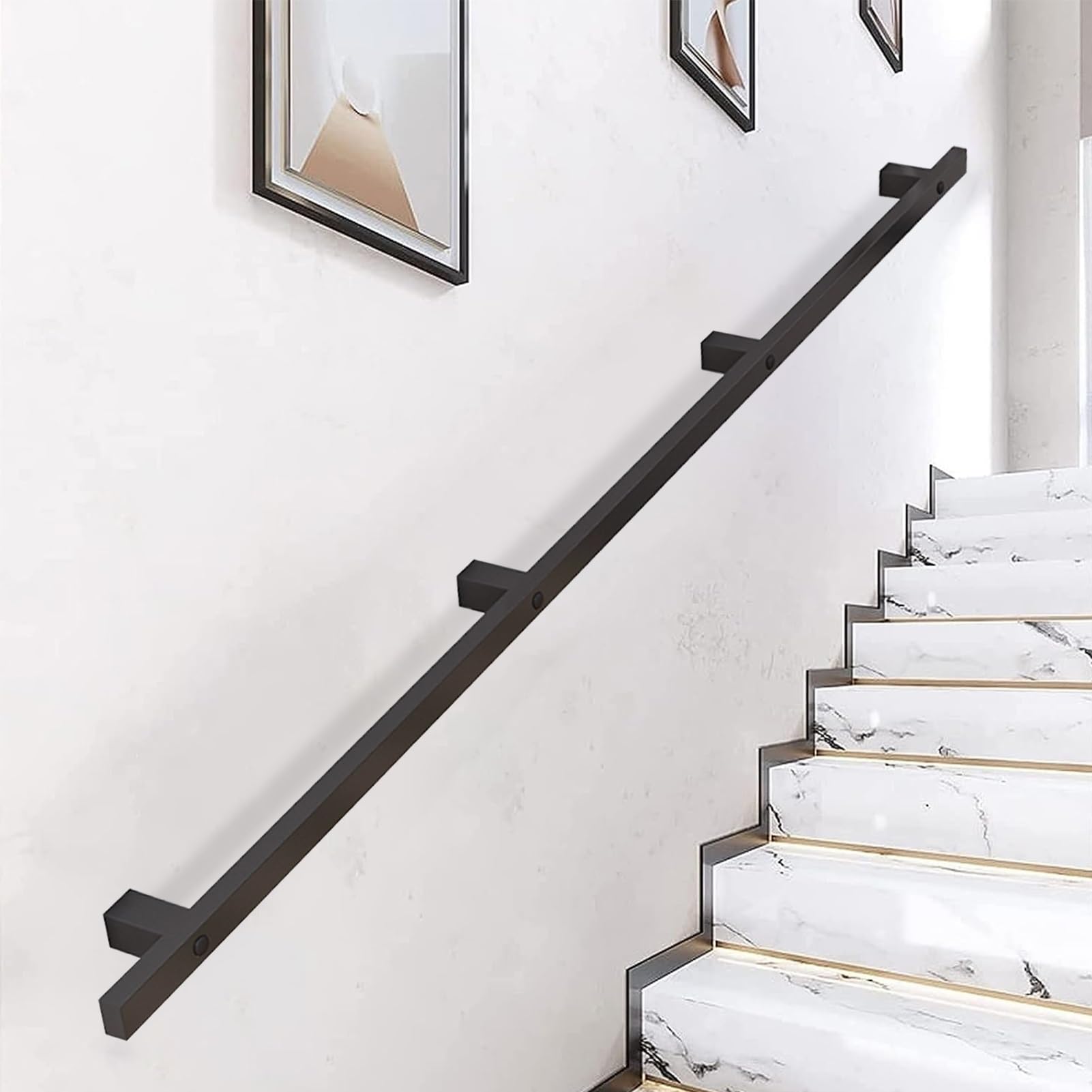 Rampe d'escalier en fer forgé haut de gamme pour loft et intérieur moderne