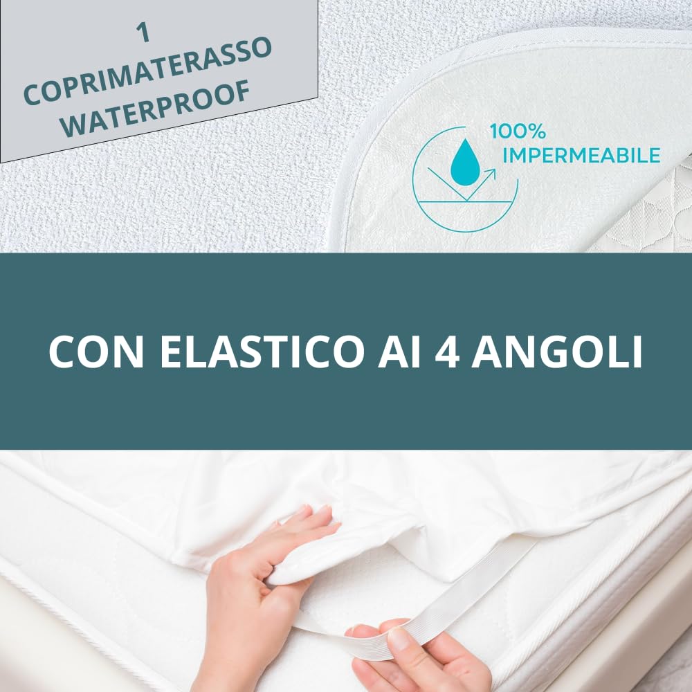 FlyIdeas Set 2 Lenzuola Navicella Neonato 75x35 cm + 1 Coprimaterasso Carrozzina Impermeabile – 100% Cotone – Traspirante, Morbido, Adatto per Culla e Passeggino (Cosmos)