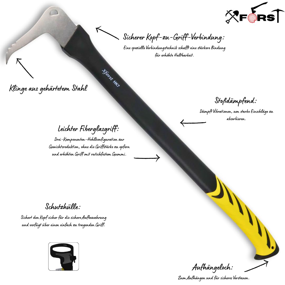 Sapie Handsapie 38 cm, Handsappie, Holzwender, Wendehaken, Forstwerkzeug, Robust, Ergonomisch, für Forst, Garten, Holzarbeiten, Brennholz, Holztransport | STABILO ...mehr als nur Baumarkt