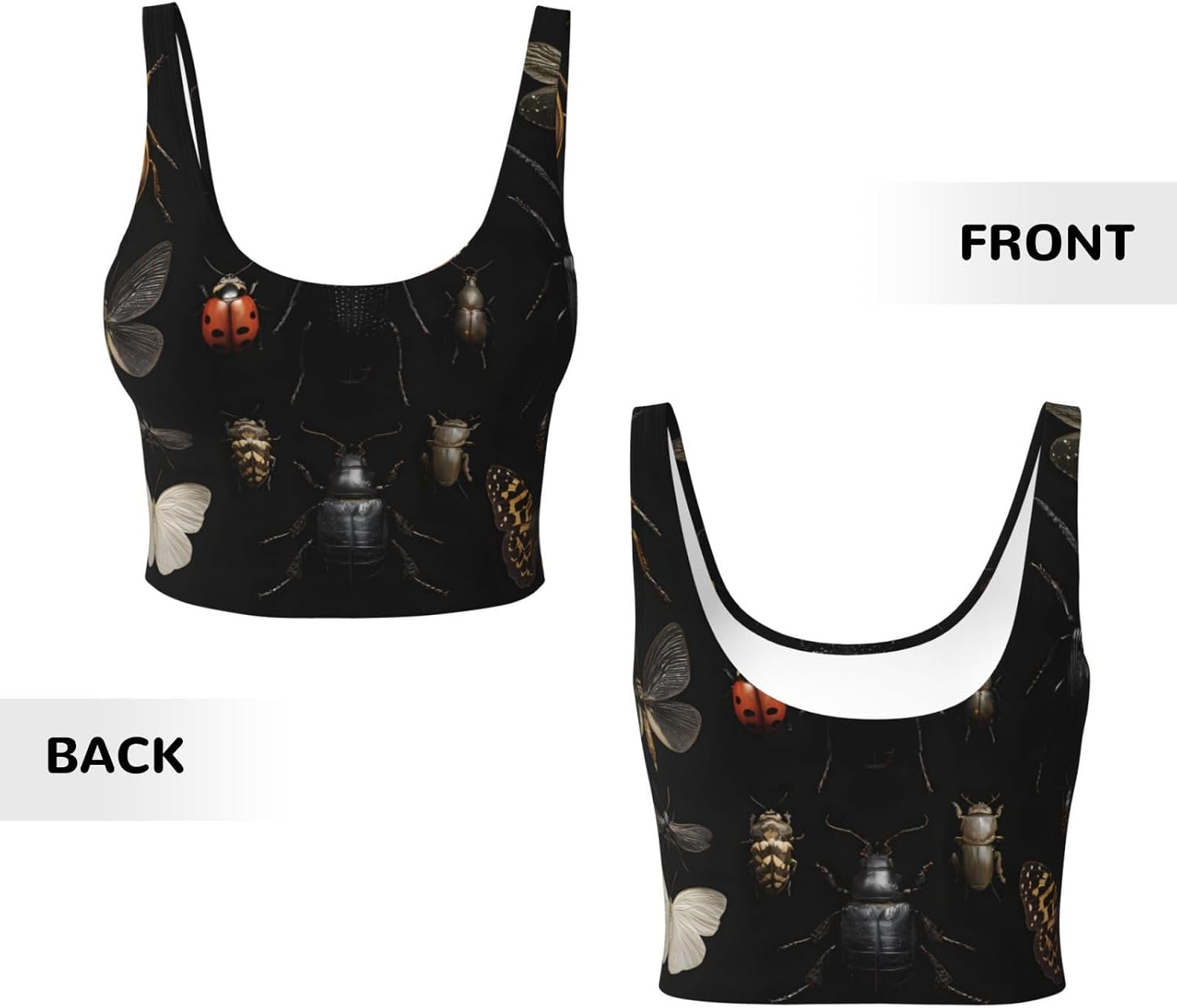 Women's Sports Vest DDCXZPP Butterfly specimens Printing Soft, Comfortable, Lightweight, and Breathable