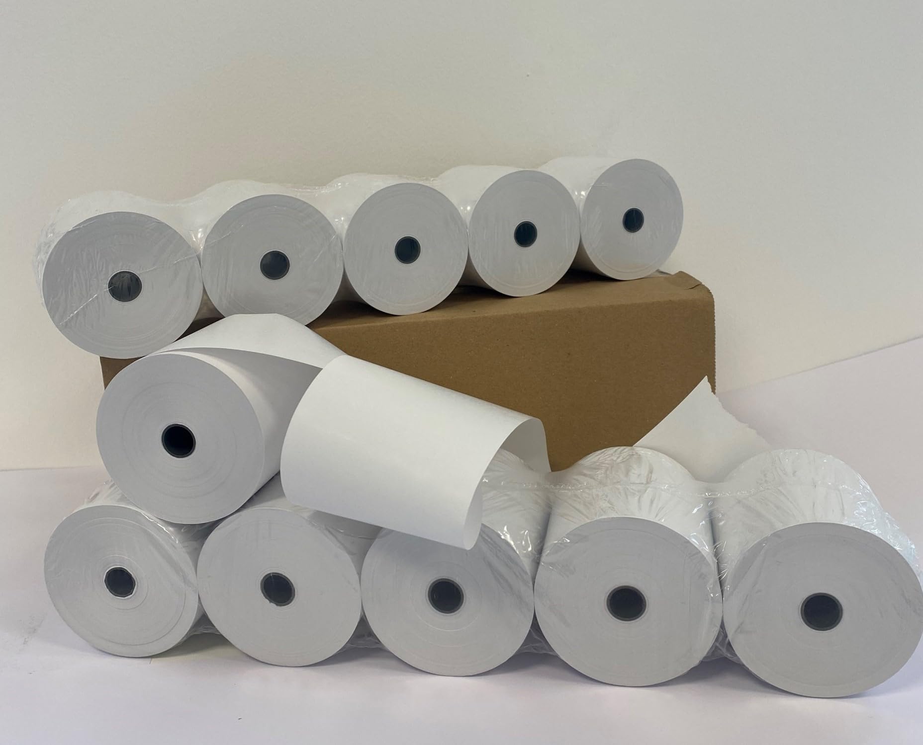 Generique 100 Bobines Caisse 80 mm x 80 mm x 12 mm, Rouleaux Thermiques Pour Imprimante De Caisse Enregistreuse Et Imprimante De Comptoir Sans Bisphenol-A (100)
