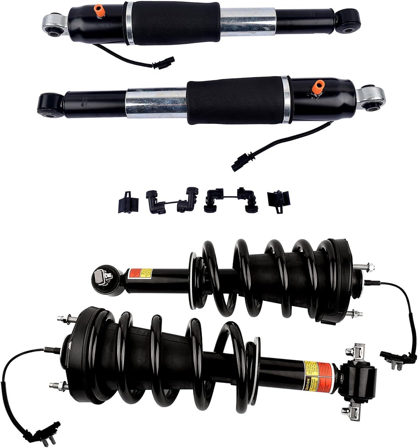 GELUOXI FRONT Strut Assy + REAR shock Absorber Kit Replacement for 2015-2020 Escalade Suburban Tahoe Yukon XL