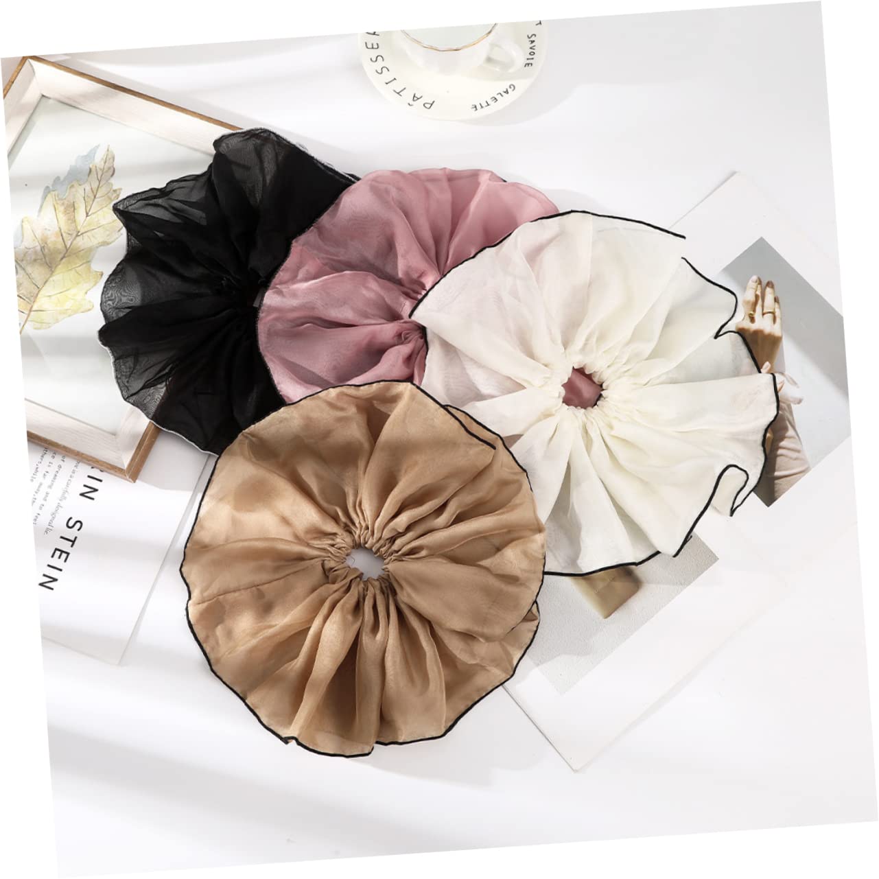 MAGICLULU 16piezas Scrunchies De Pelo Elásticos Para Mujer y Niñas Accesorios De Cabello Colores Neutros