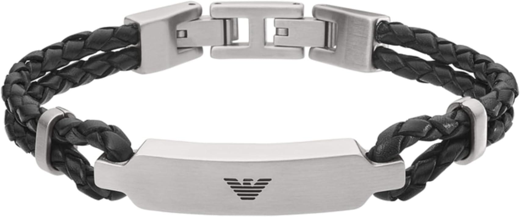 Emporio Armani Bracelet for Men , Inner Lenght: 185mm, Size ID: 40x5mm Silver Stainless Steel Bracelet, EGS2719040