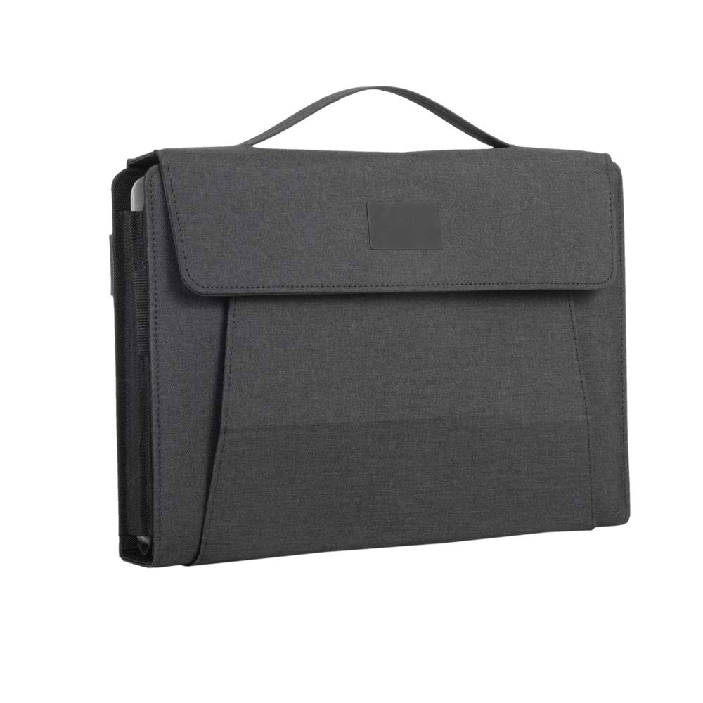 Alassio 30130 - Cartella multifunzione DIN A4 FIORI per notebook, tablet e telefono cellulare da 13,3", colore: Antracite