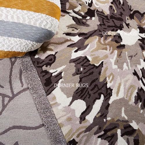 Image of 5x8 Ft Wool Floor Rug - Premium Handcrafted Woolen Tufted Carpet for Home & Office Use