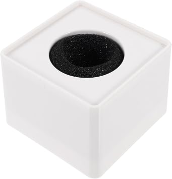 Tinksky Microphone Flag Station Logo ABS Portable Square Cube Shaped Interview Mic for Interview KTV Reporter Host White