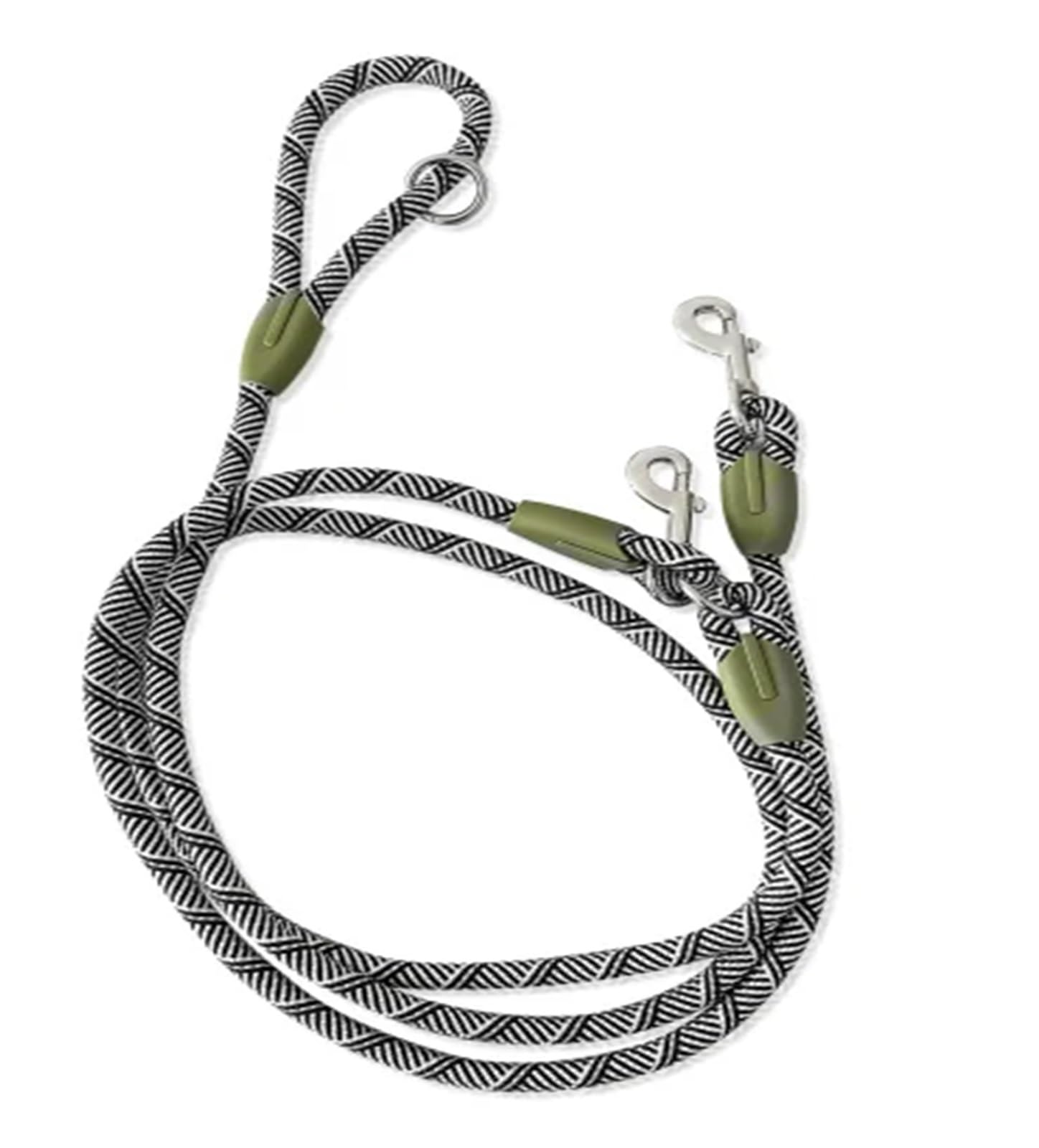 Corde réfléchissante en nylon pour chien gris ajustable pour courir et sport