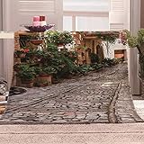 Beydodo Manta Franela Manta Cama 80x120 Invierno,Patrón de Hojas y Flores en Alleys Manta Cama Marrón Verde Rojo