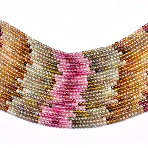 Saphir Tundra AAA rare en perles rondelles facettées de 2-3mm pour joaillerie haut de gamme