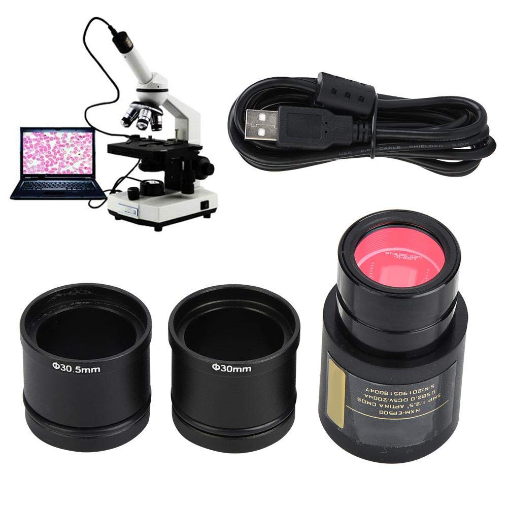Elektroniczny okular z mikroskopem USB 2.0 5 MP, cyfrowy okular 23,2 mm + adapter 30,0 mm 30,5 mm dysk pierścieniowy bez funkcji Plug and Play