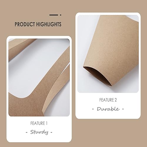 Miniatura 4 de Prudance 10pcs Kraft Bouquet Wrap Bolsas Bolsas de envoltura de flores con asa Caja de embalaje de flores (pequeño)