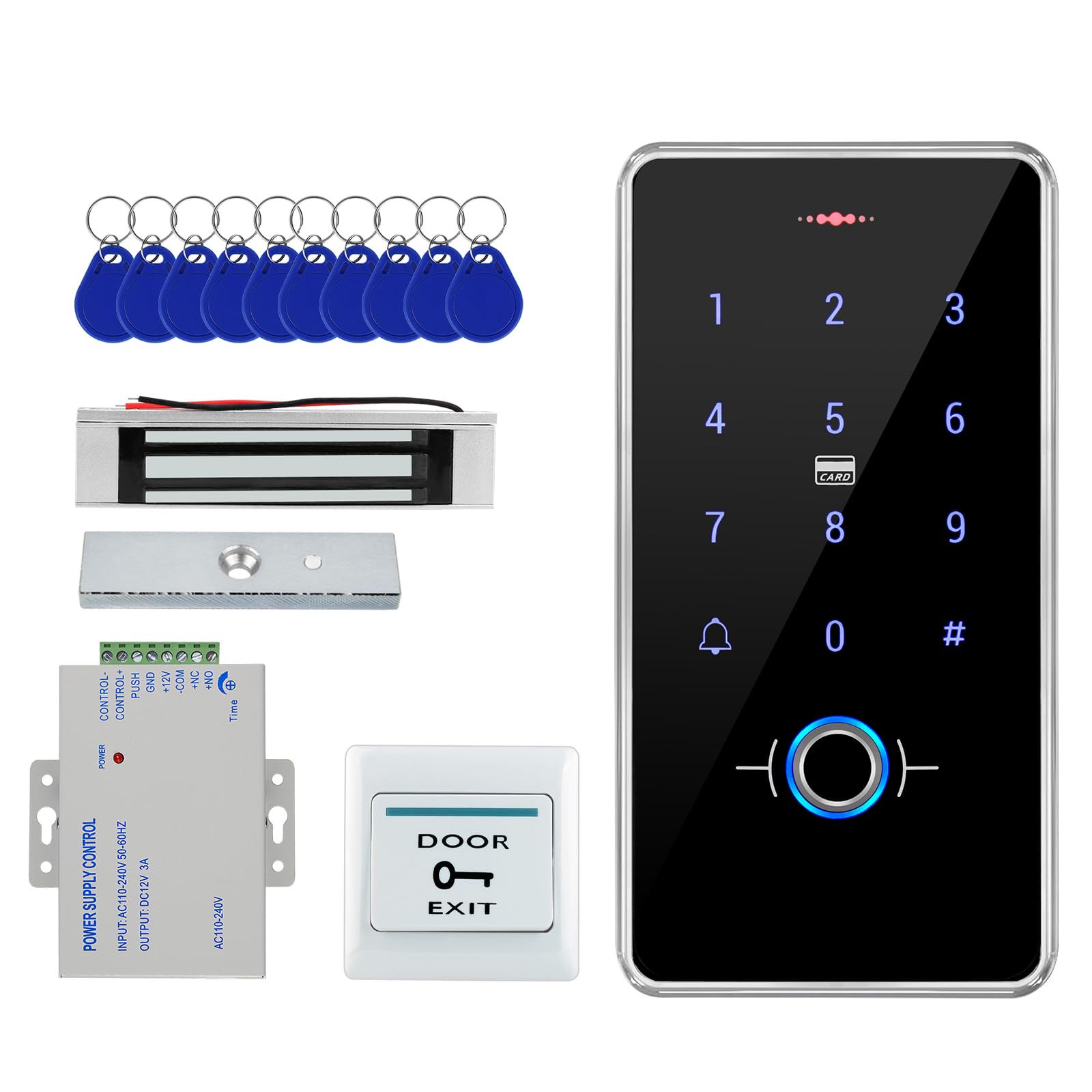YiToo Kit Contrôle Accès Empreinte – serrure électromagnétique 180KG