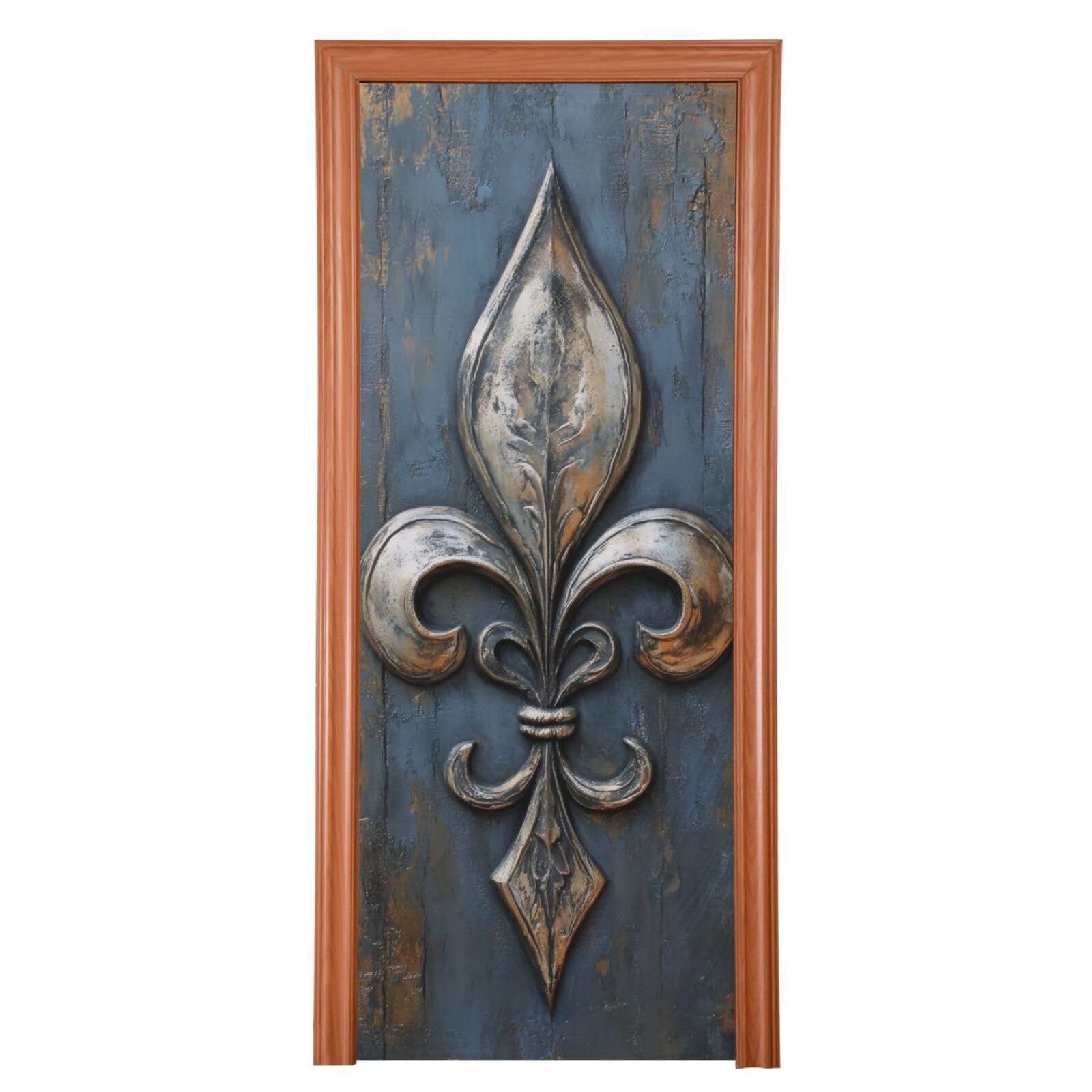 FLildon Mardi Gras Fleur De Lis Door Cover Decoration, Party Accessory Porch Decor for Festive Ornament Room Door Covers 35 x 79 Inch
