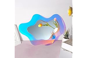 Irregular Wavy Cloud Rainbow Fun Mirror