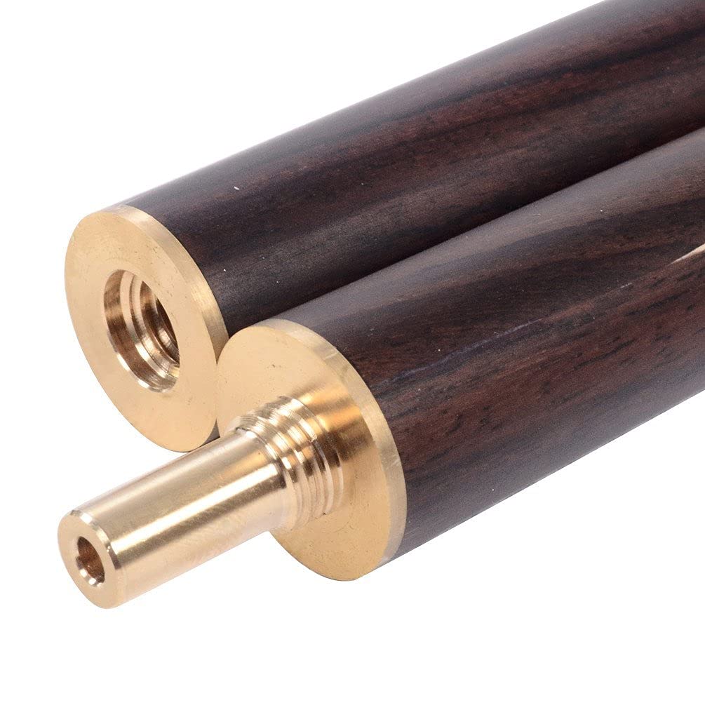 CUESOUL Classic Handmade 57 Zoll Rosewood Snooker Cue mit schwarzem Gehäuse aus Cue und Aluminium Teleskop Verlängerung