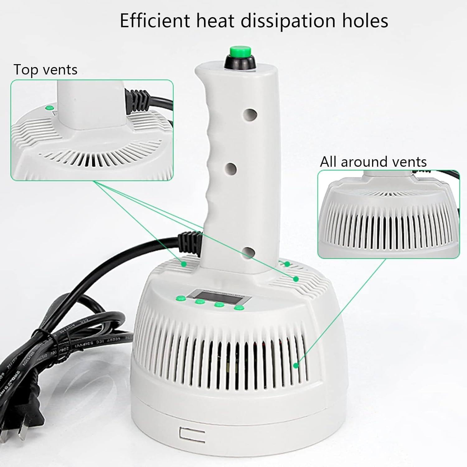Sellador térmico manual portátil para bolsas de plástico, potencia y tiempo ajustables, longitud de sellado de 20-130 mm, máquina de sellado manual para aperitivos, dulces y alimentos, reduce el