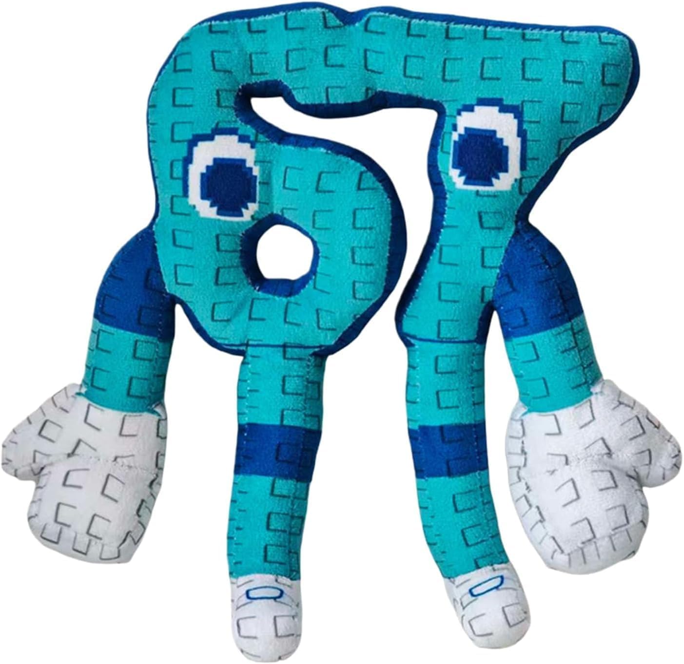Brain Rot Plush Toy No 67 Blue White Stuffed Figure 10in Cotton