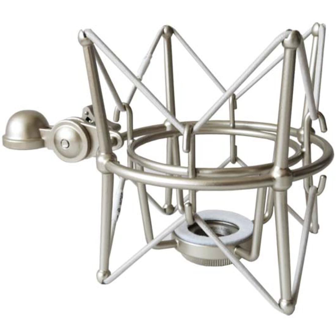 keepdrum MS138 WH Mikrofonarm Stativ Weiss + MS088 Shockmount Mikrofon-Spinne für Kondensator-Mikrofone
