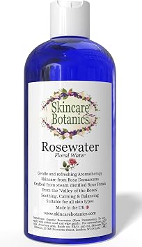Rosewater | 100% Natural and Organic Rosa Damascena Floral Water | Hydrating, Soothing & Purifying | Naturally Fragrant | 250ml