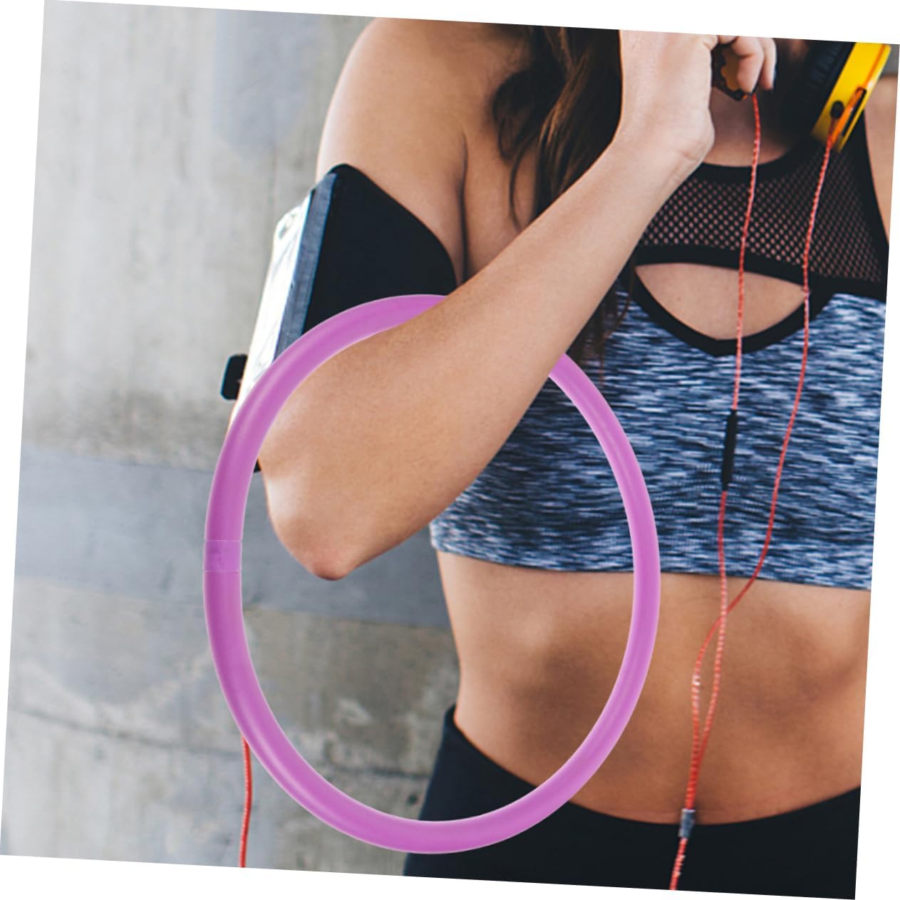 2pcs Weighted Arm Hoops for Indoor Exercise Arm Workout Accessory Improve Posture and Burn Calories Pe Material for Home Yoga and Fitness