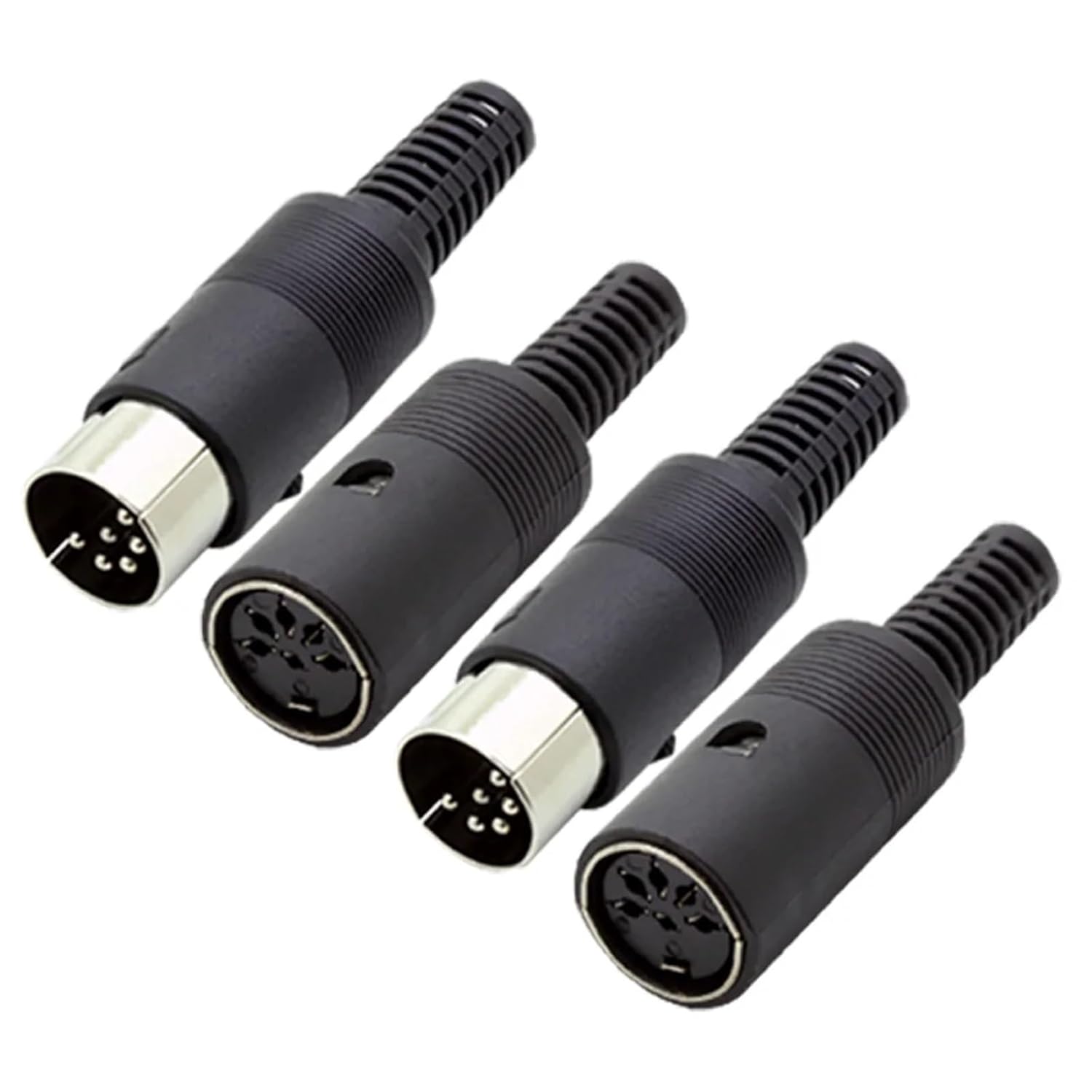 10Pcs 3/4/5/6/7/8/13 Pins DIN Connector Male/Female Jack Socket Chassis Cable Mount with Plastic Handle(10xM 13Pin)
