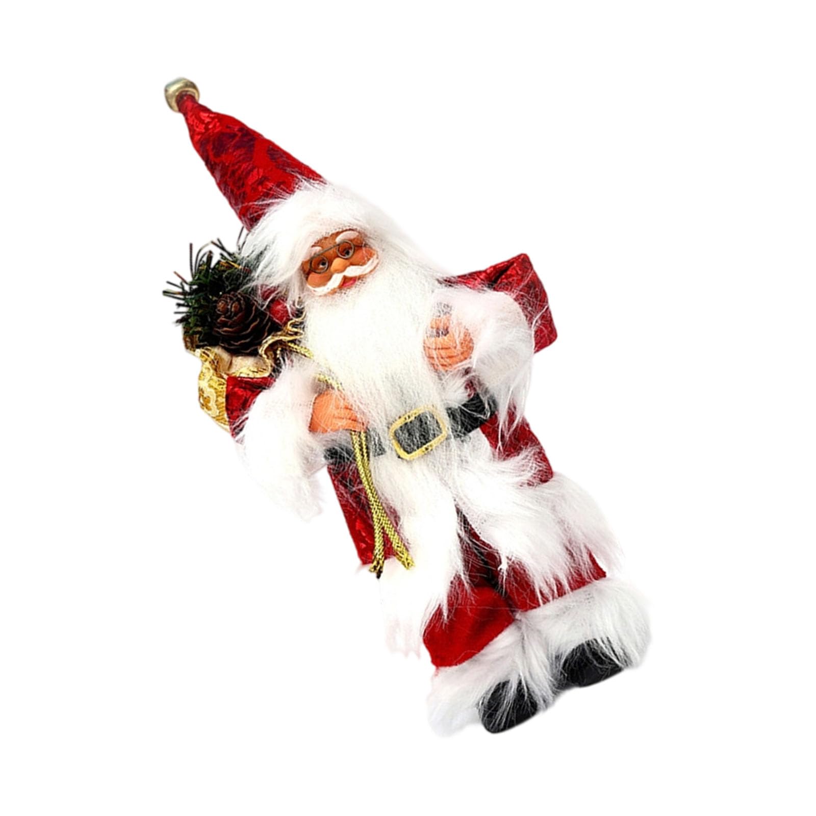 Carotoe Red Standing Santa Figurine Decoration 11Inch Christmas Home Accent With Bright Color Holiday Festives Tabletop Ornament Santa Figurine