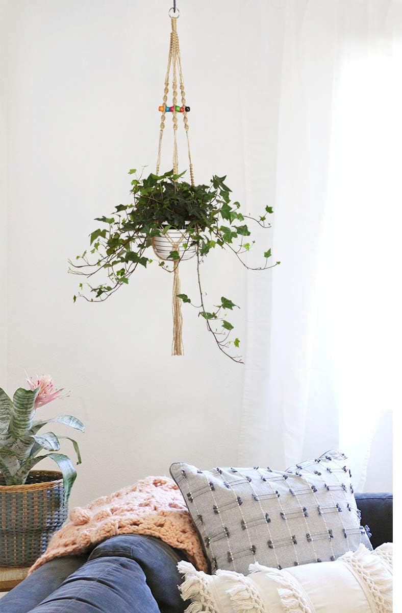 JESMEDIS 5-Pack Macrame Plant Hangers with 5 Hooks, Different Tiers, Handmade Cotton Rope Hanging Planters Set Flower Pots Holder Stand, for Indoor Outdoor Boho Home Decor JESMEDIS 5-Pack Macrame Plant Hangers with 5 Hooks, Different Tiers, Handmade Cotton Rope Hanging Planters Set Flower Pots Holder Stand, for Indoor Outdoor Boho Home Decor