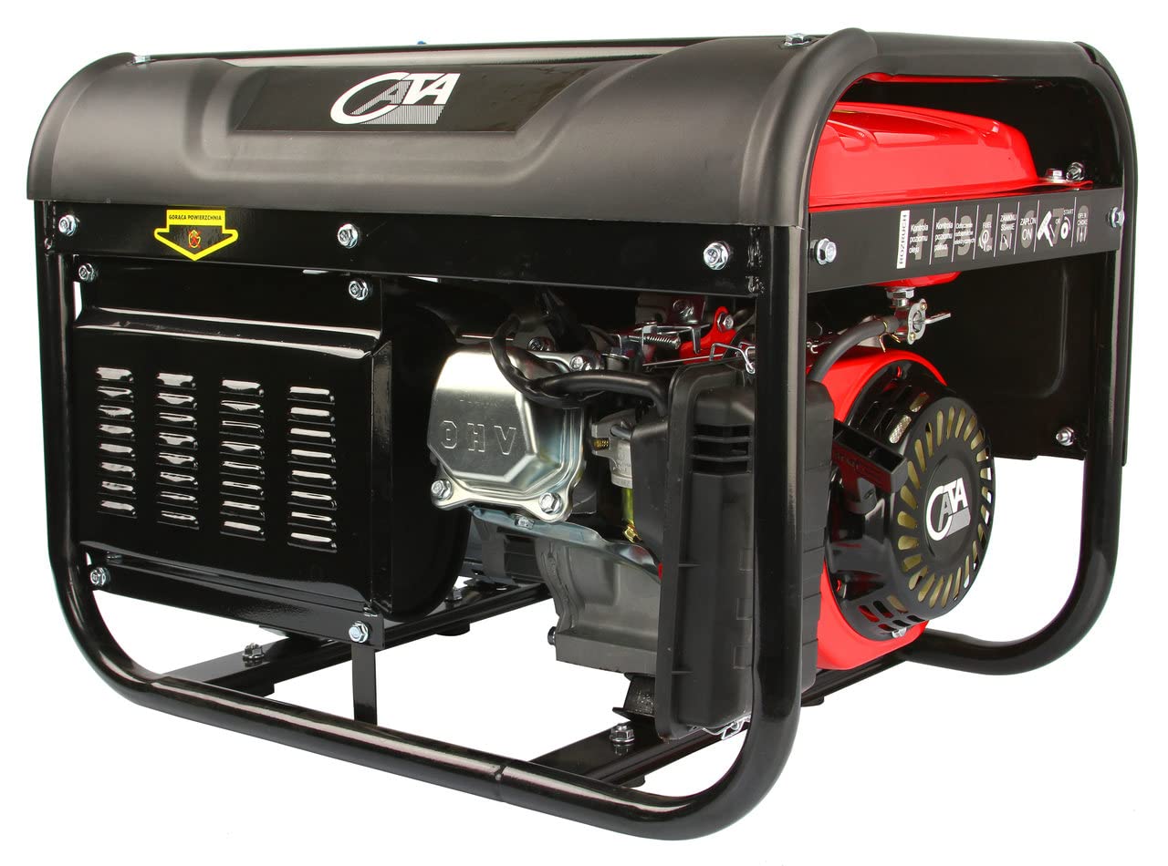 Generatore di Corrente Elettrica Elettricità Cata | a Benzina 15L | 3,2 kW | Portatile | 7CV 210cc | Funzionamento Continuo per 11h