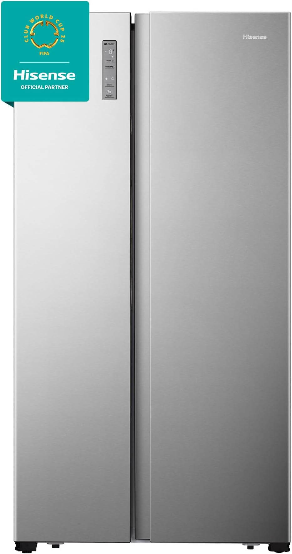 Hisense 670 Liter Refrigerator Side By Side A+ Energy Efficiency Silver Model RS670N4ASU -1 Years Full & 5 Years Compressor Warranty.