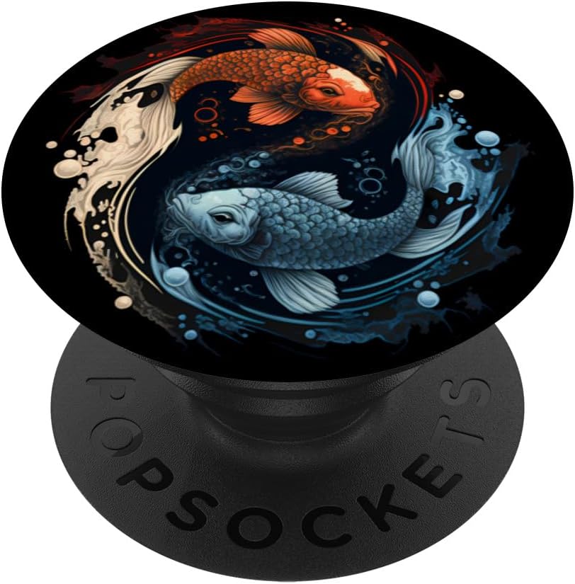 Koi Fish Yin Yang PopSockets Adhesive PopGrip
