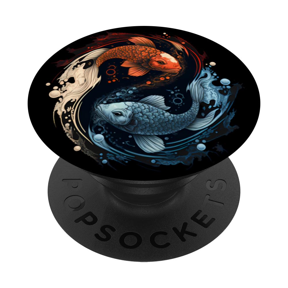 Koi Fish Yin Yang PopSockets Adhesive PopGrip