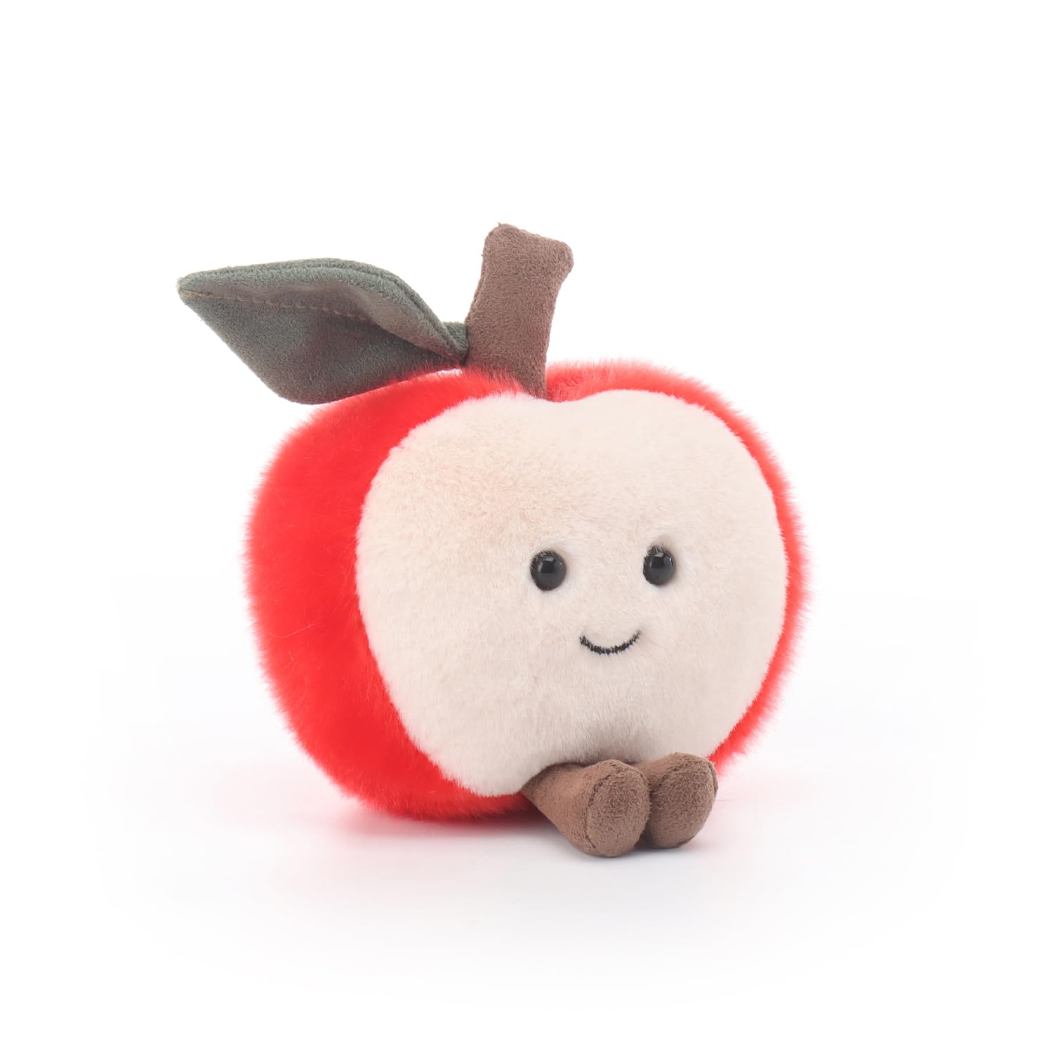Apricot Lamb Juicy Apple Plushies Stuffed Animals for Baby Girl and Boy, Soft Cute Plush Toys for Kids, 3.5 Inches