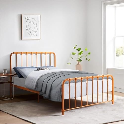 Miniatura 12 de Lexicon Leongatha Cama de metal, individual, naranja Naranja,Azul marino,Bronce oscuro