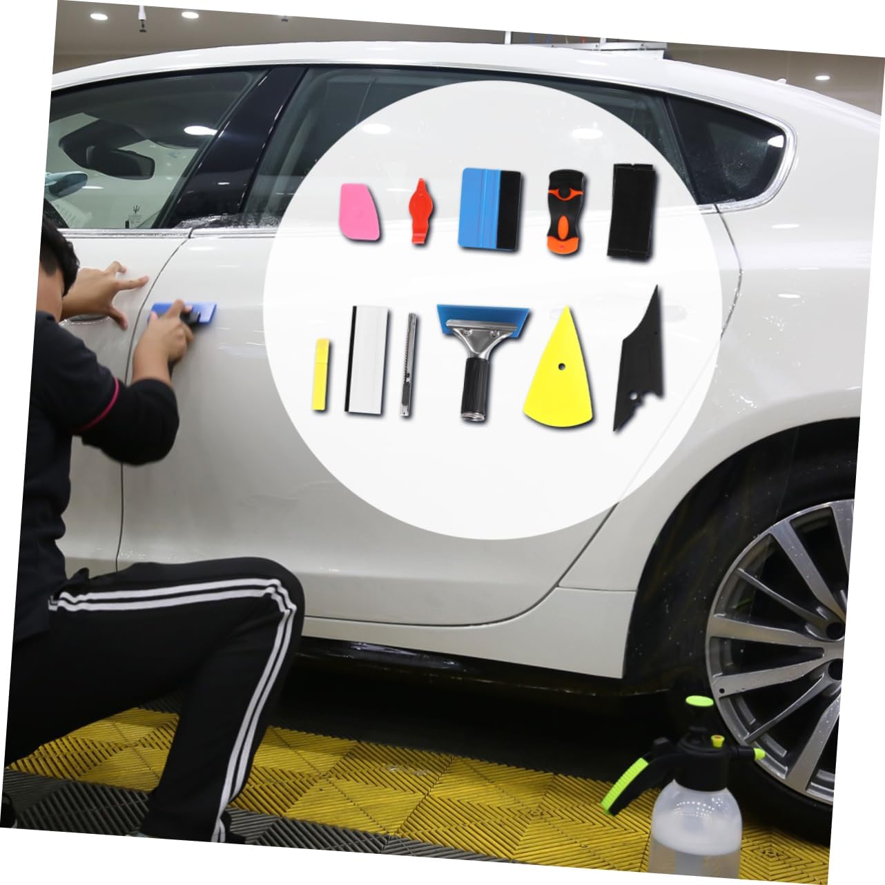 11pieces Professional Car Window Tinting Tool Kit Easy Application for Car Vinyl Wrap