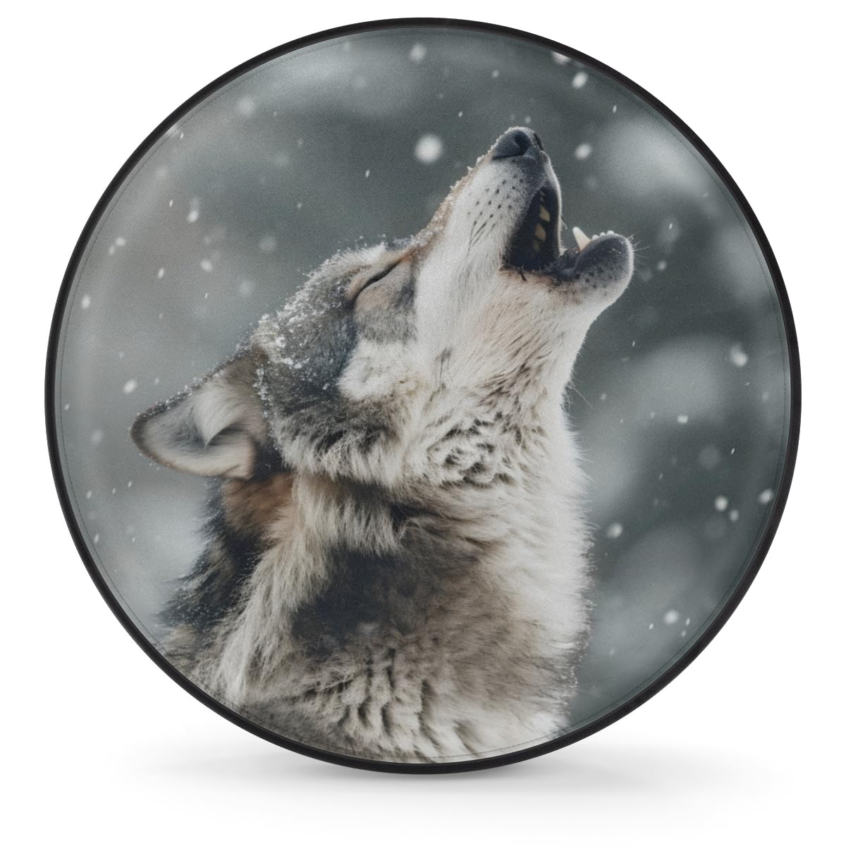 Spare Tire Cover for RV Trailer, Animal Wolf Tire Covers Universal Fit for Travel Trailer Camper Jeep RV SUV Truck Waterproof Wheel Cover (14 inch for Diameter 25” - 27”)