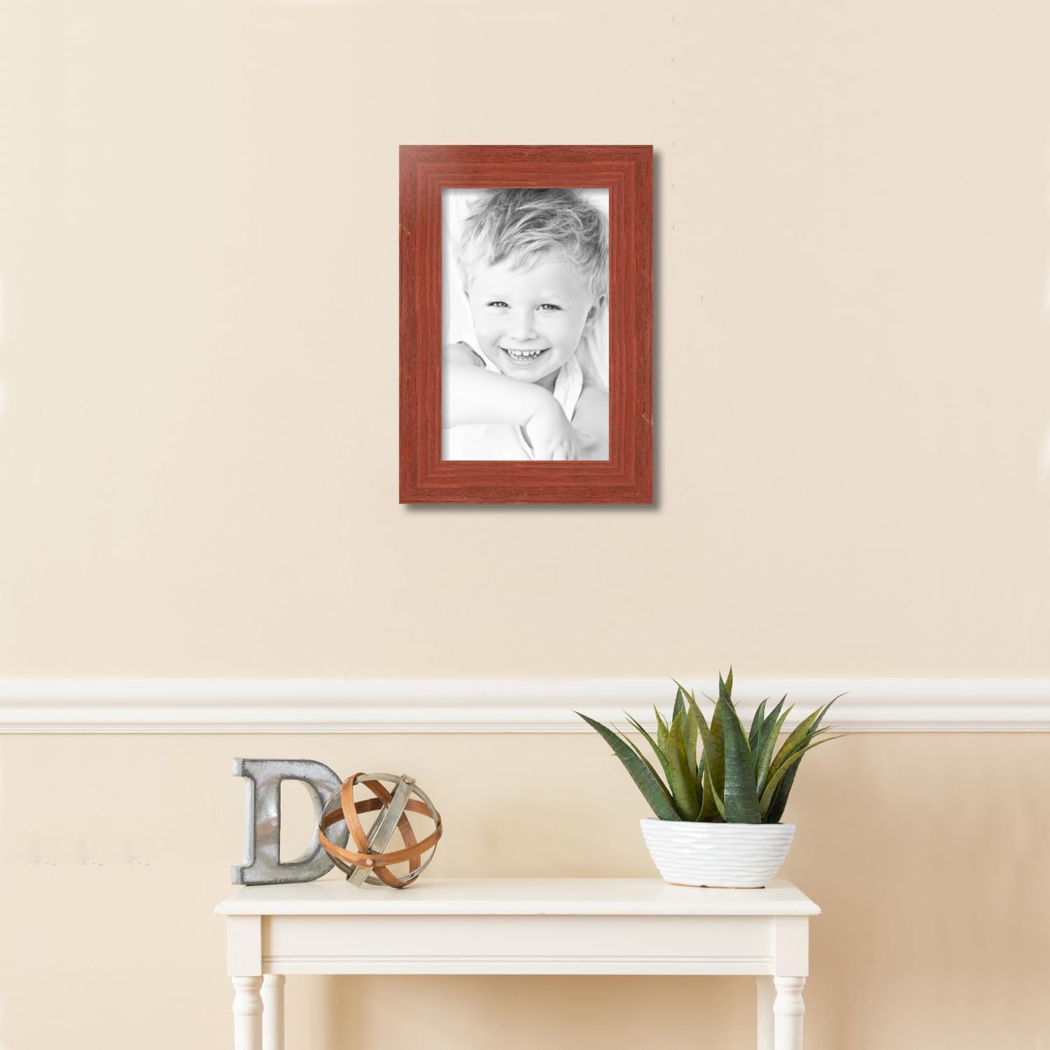 ArtToFrames 10x16 Inch Red Picture Frame, This 2.50 Inch Custom Wood Poster Frame is Real Reclaimed Red Barnwood 2.5 Inch - Comes with Regular Glass and Corrugated Backing (2WOMRFB-250-BRD-10x16)